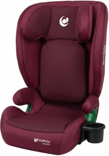 IslaBaby SafiroFix i-Size avtosedež 100–150 cm (15–36 kg) ISOFIX, mesh burgundy