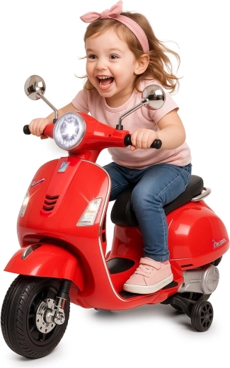 Otroški električni skuter Vespa GTS 125, rdeč