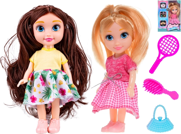 Punčka 14,5 cm z dodatki – svetlolaska ali rjavolaska