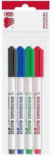 Whiteboard marker set, fine tip, 4 colors