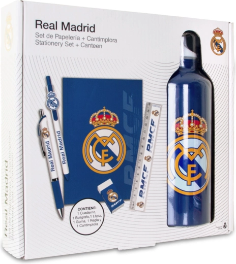 Darilni set REAL MADRID – steklenička 650 ml, beležka in kemični svinčnik