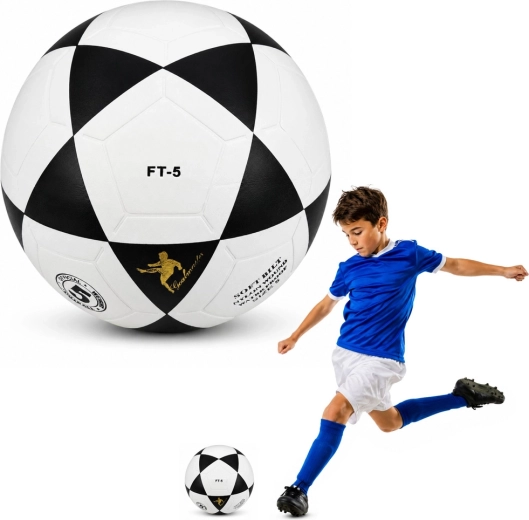 Trening nogometna žoga Milasa velikost 5, 22 cm, črno-bela