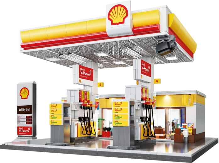 CaDA Shell bencinski servis s trgovino in avtopralnico v merilu 1:30
