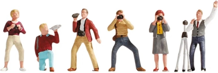 Noch komplet figur fotografov H0 (6 kos)