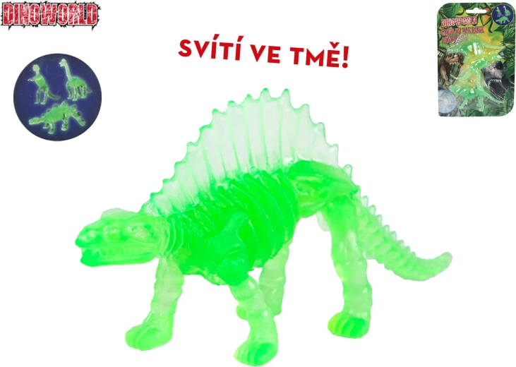 Dinoworld svetleče dinozavrske figurice 8–9 cm, set 3 kos
