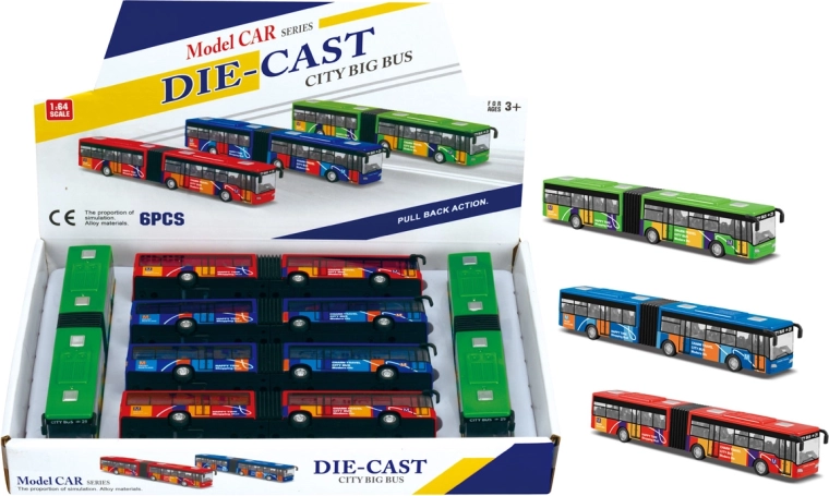 Harmonika avtobus 1:64 – zglobni model z vzvratnim navijanjem