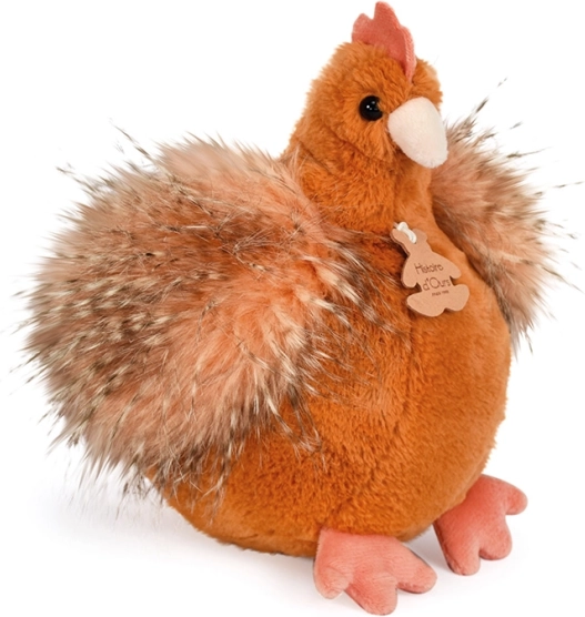 Plišasta rjava kokoš 20 cm