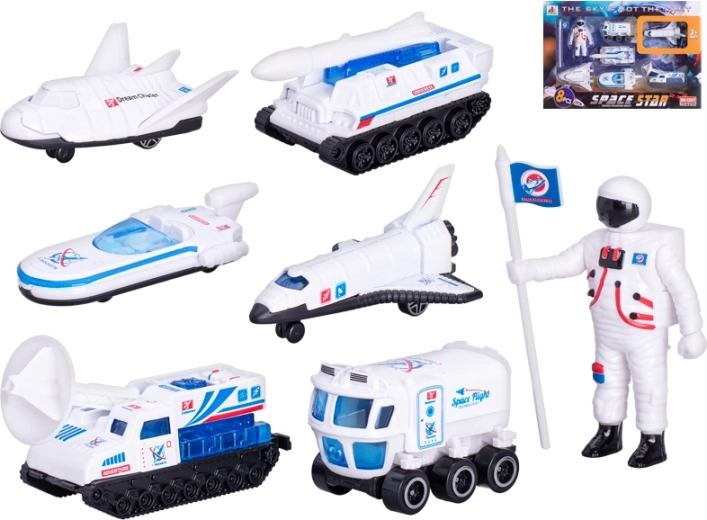 Metal space vehicle with astronaut - 1 piece