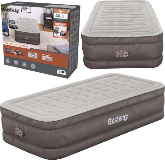 Napihljiva enoposteljna vzmetnica Bestway Fortech z vgrajeno električno črpalko 191 × 97 × 46 cm
