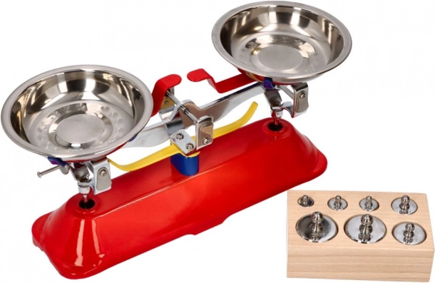 Otroška kovinska tehtnica GOKI z posodicama in utežmi