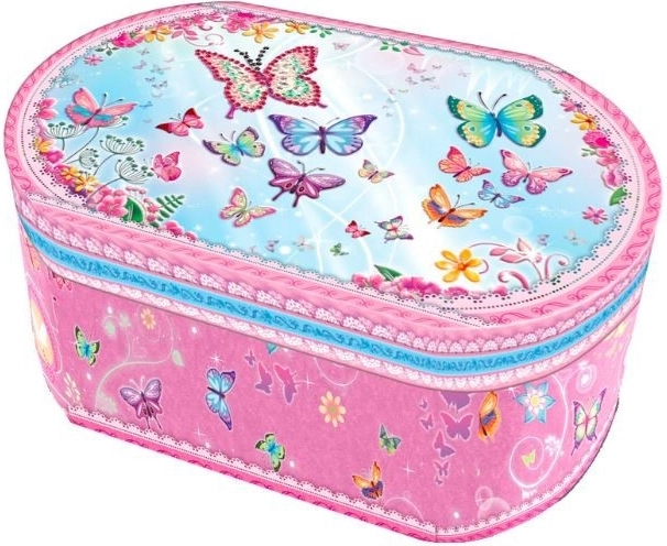 Ovalna glasbena skrinjica - metuljčki Pecoware