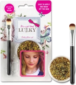 Bleščeči telesni gel Lukky s čopičem zlati