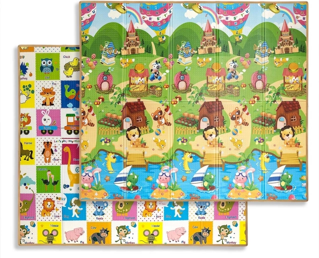 Milly Mally zložljiva penasta podloga za igro Play colourful animals t1