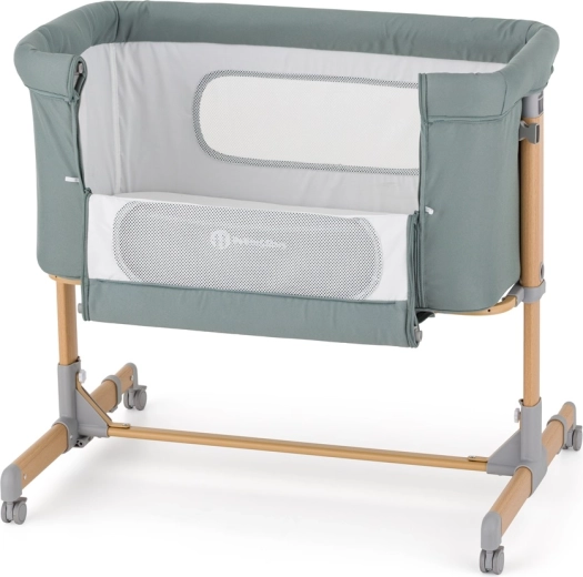 Petite&Mars nastavljiva otroška posteljica Grace Compact Foggy Green