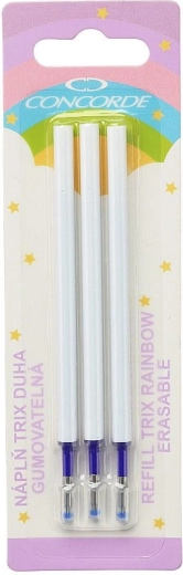 Gumljiva polnitev za gel pisalo CONCORDE Trix Mavrica, modra, 3 kosi