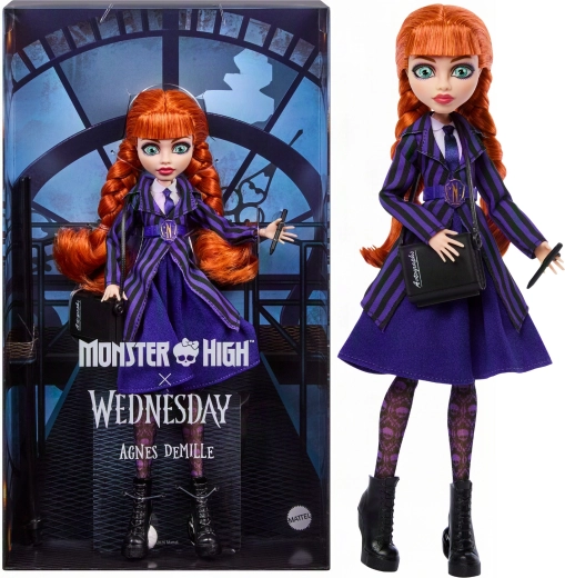 Monster High x Wednesday zbirateljska punčka Agnes DeMille – 1 kos