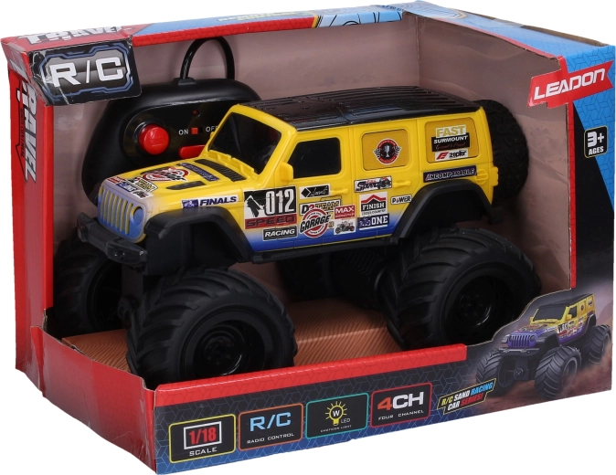Terenski RC-avtomobil na daljinsko upravljanje s svetlobnimi učinki