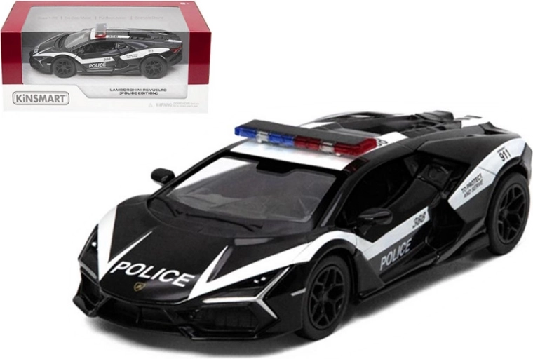Lamborghini Revuelto policijski kovinski model Pull Back