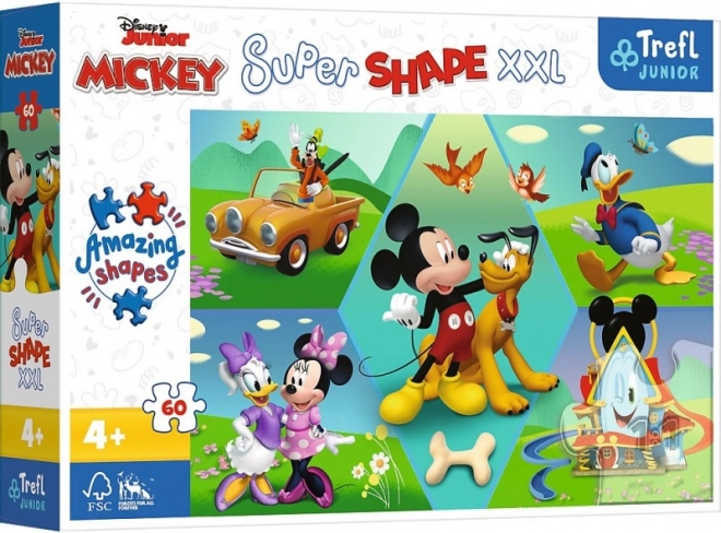 Otroške puzzle 60 kosov XXL super shape – MICKEY MOUSE