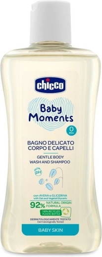 Chicco Baby Moments 2v1 pršnilni gel za lase in telo 200 ml
