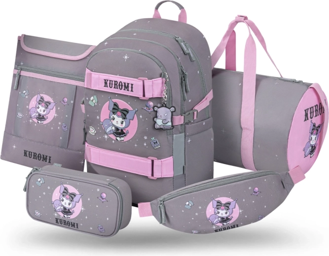 Šolski set 5-delni Baagl Skate Kuromi Grey