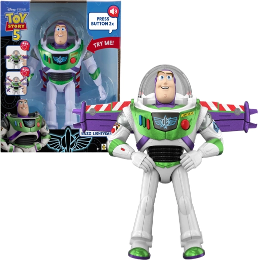 Mattel Disney Pixar Toy Story 5 interaktivna figurica Buzz Svetlobrzi 27 cm (angleški stavki)