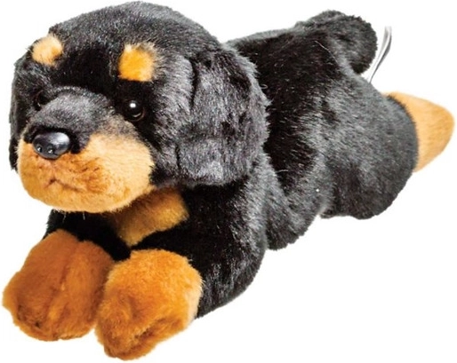Plush Rottweiler Dog – Realistic Resting