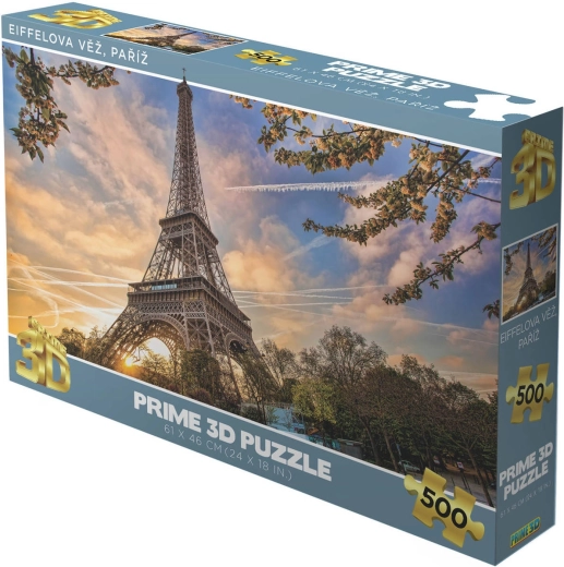 Prime 3D puzzle Eifflov stolp v Parizu holografske 500 kosov 61 × 46 cm