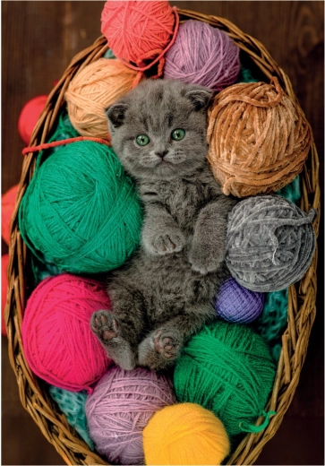 Sestavljanka puhasto mucko 500 kosov CLEMENTONI