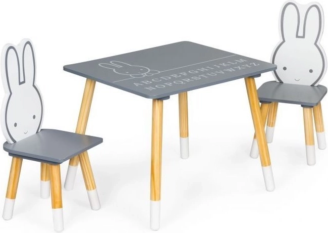 Otroška miza z dvema stoloma komplet pohištva Ecotoys