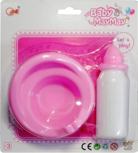 Steklenička in nočna kahlica – igrača za nego punčk