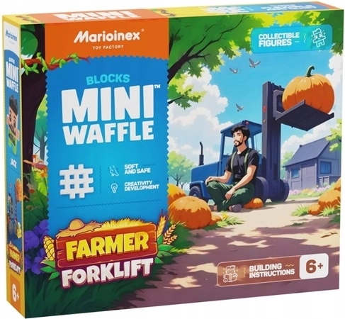 Marioinex Mini Waffle kmetijski viličar – 50 delov