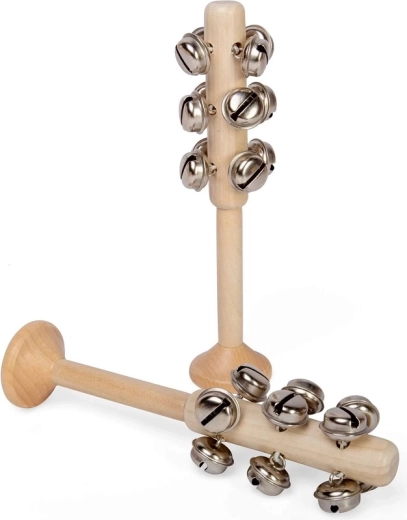 Bigjigs Toys naravna ropotulja z zvončki