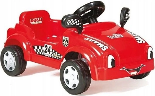 Dolu otroški pedalni avto rdeč