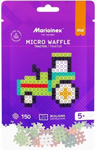 Kocke Micro Waffle – traktor, 150 delov