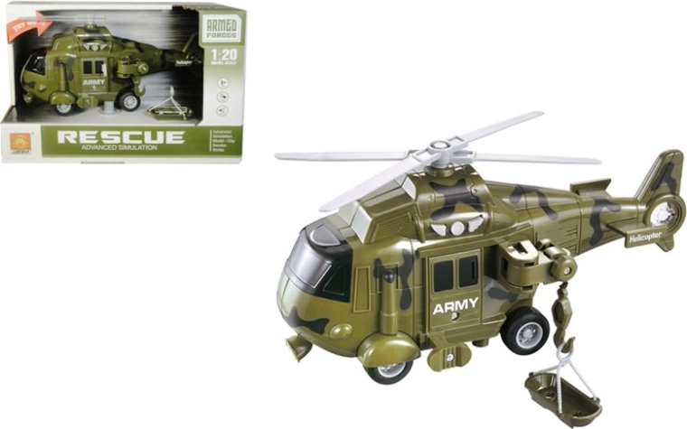 Vojaški helikopter z lučjo in zvokom