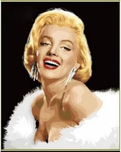 Slika za barvanje po številkah na okvirju 40 × 50 cm Marilyn Monroe