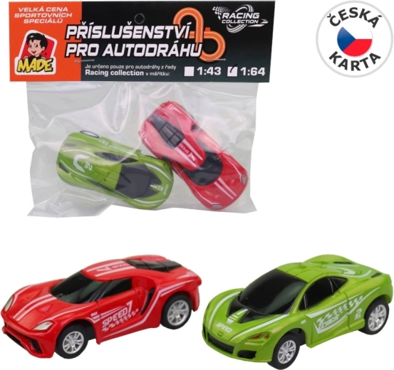 Nadomestni avtomobilčki za dirkalno stezo Racing collection 1:64 – 2 kosa