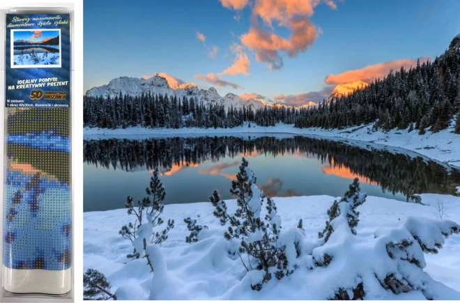 Diamantno slikanje Zimski mir 30 × 40 cm