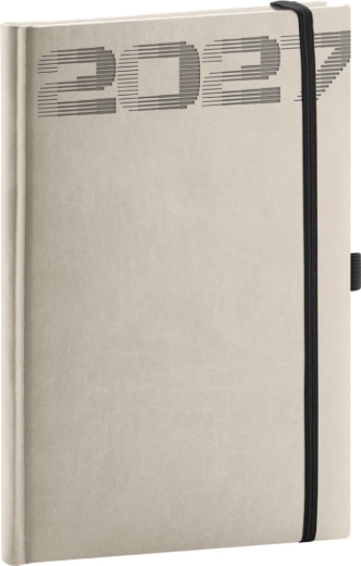 Notique tedenski planer Aprint Top 2027 svetlo siv 15 × 21 cm