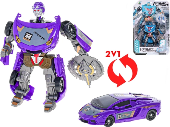 Transformacijski avto v robota 15–16 cm za otroke