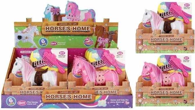 Colorful pony with comb - 1 piece