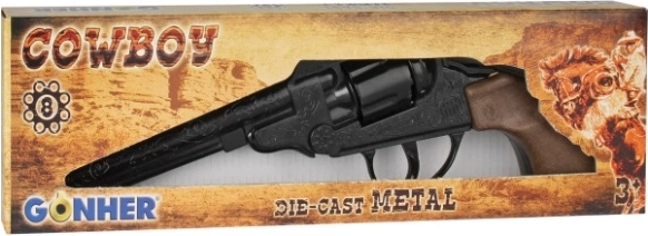 GONHER kavbojski kovinski revolver za 8 strelov