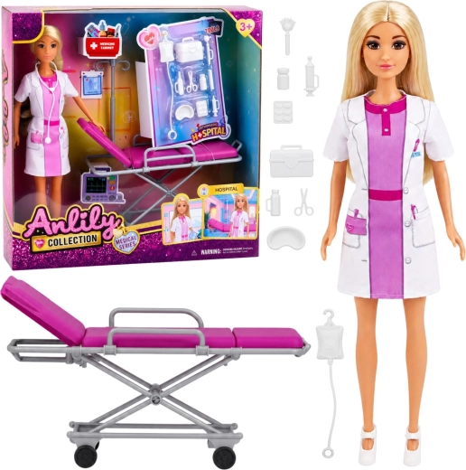 Anlily zdravnica – punčka z nosili in medicinskimi dodatki