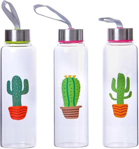 Steklenička s pokrovčkom 390 ml Kaktus