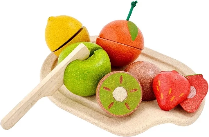 Leseni set za rezanje sadja PlanToys