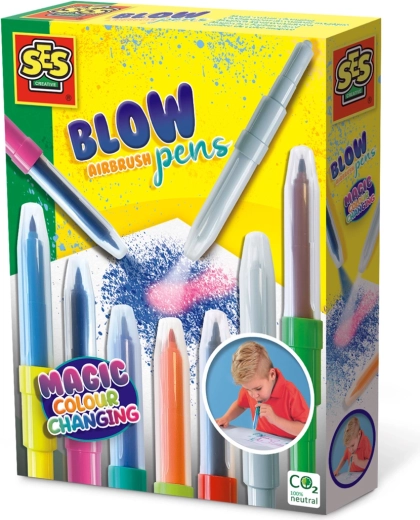 Blow Markers with Color-Changing Effects, Set of 7