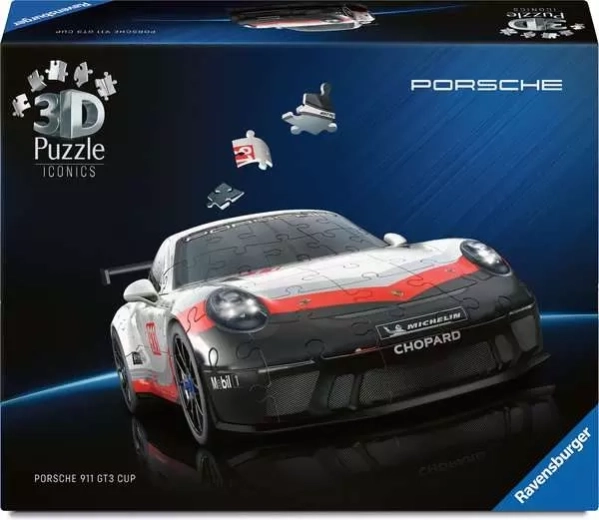3D puzzle Porsche 911 GT3 Cup with functional wheels