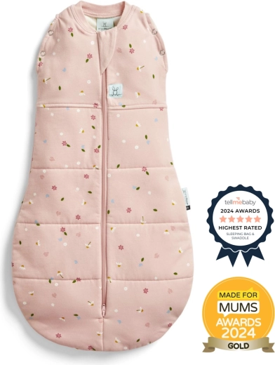 ErgoPouch swaddle and sleeping bag 2-in-1 Cocoon Daisies 2.5 tog (3–6 months)