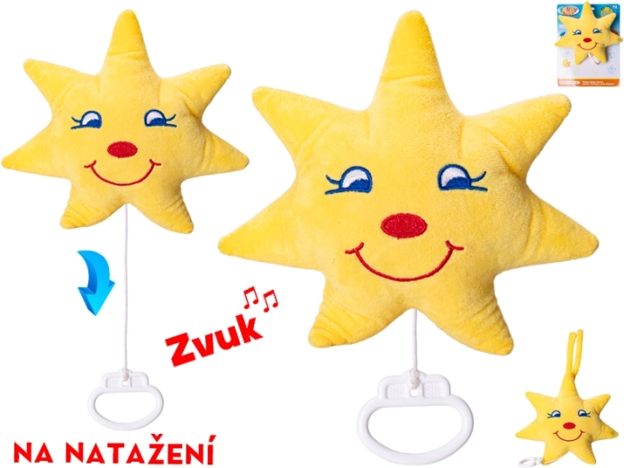Plišasta zvezdica z navijalnim glasbenim mehanizmom, 20 cm